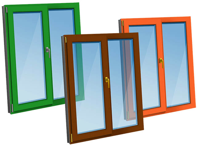 Цветные пластиковые окна - коричневые, серые по доступной цене фото Ногинск
