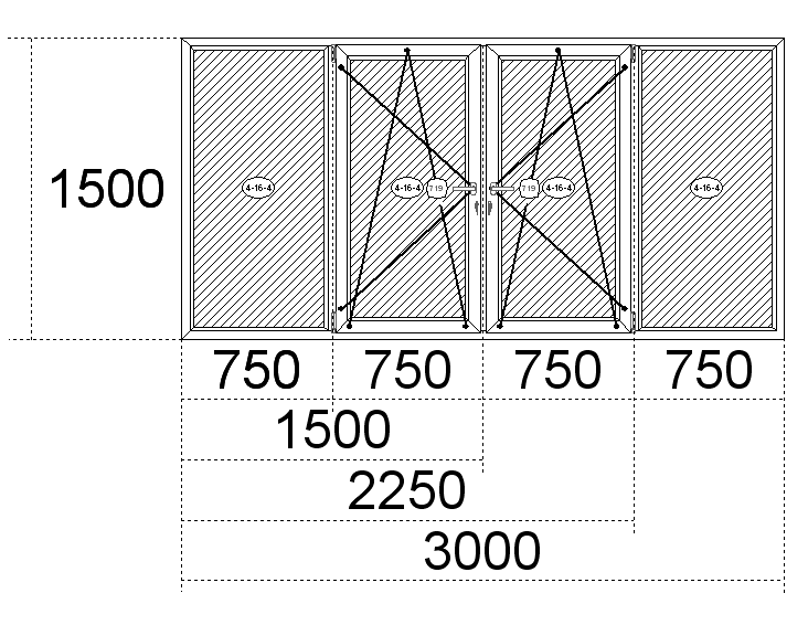 Стандартные окна ПВХ: размеры - высота и ширина Ногинск
